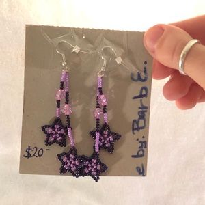 Hand Beaded Alaska Native Earrings
